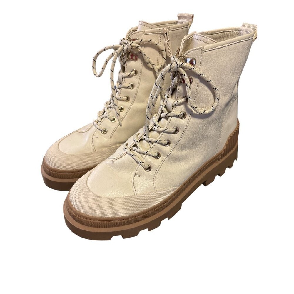 Circus Sam Edelman Ivory Lace Up Indy Snow Boot Sz 10M